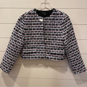 Ann Taylor Tweed Cropped Blazer Womens Size 12 NWT